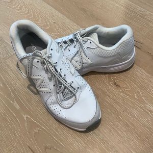 White new balance sneakers